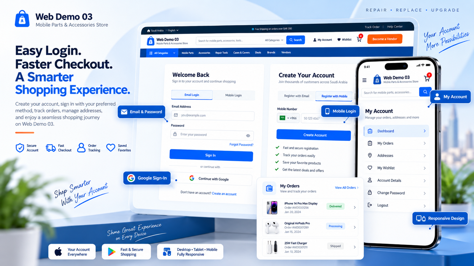 Web Demo 03 – Mobile Parts Multi-Vendor WooCommerce Marketplace Theme